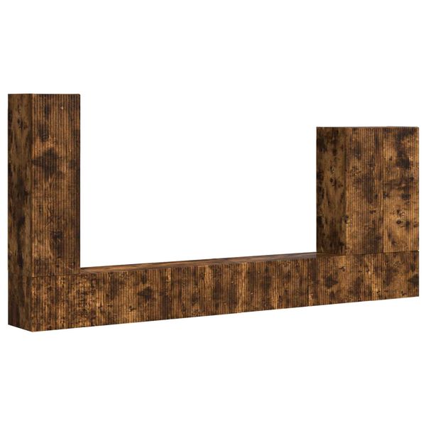 vidaXL Set zidnog ormarića za TV Zidne 6 pcs Dimljeni hrast