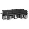 vidaXL Set vanjskih sofa 5 kom. Crna i tamno siva Poliester