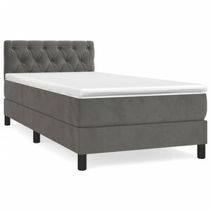 vidaXL Box spring krevet s madracem tamnosivi 80 x 200 cm bar&scaron;unasti