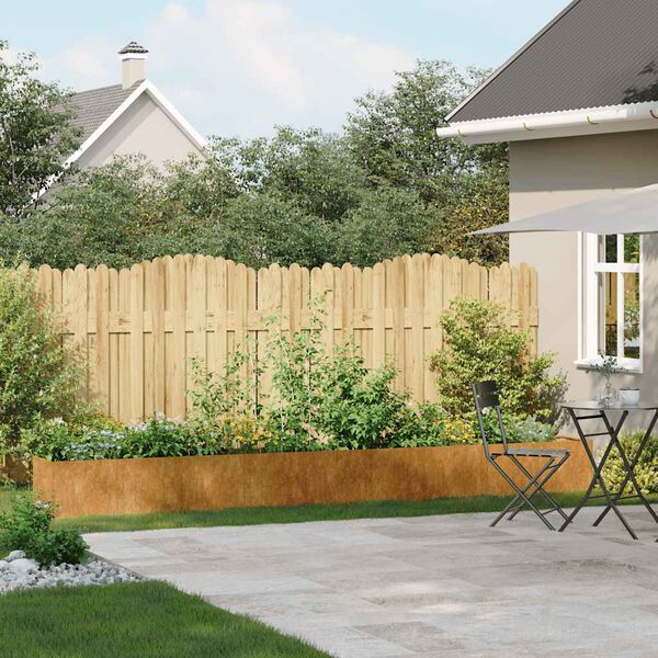 vidaXL Sadilica boja hrđe 360x40x40 cm od pohabanog čelika