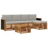 vidaXL Set vanjskih sofa 6 kom. Prirodna i svjetlosiva