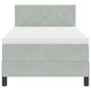 vidaXL LED Box Spring Krevet Svijetlo siva 100 x 200 cm Bar&scaron;un