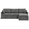 vidaXL Sofa Tamno siva 198 x 134 x 80 cm Bar&scaron;un