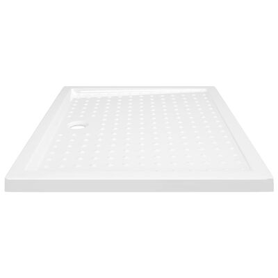 vidaXL Podloga za tuširanje s točkicama bijela 80 x 100 x 4 cm ABS