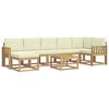 vidaXL Set vanjskih sofa 8 kom. Bijela i krem Poliester