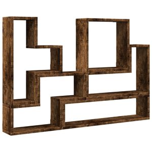 vidaXL Zidna polica boja dimljenog hrasta 96x12x64cm konstruirano drvo