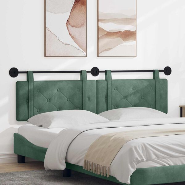 vidaXL Držeće uzglavlje Zidne Morska zelena 190 x 55 x 5 cm Bar&scaron;un