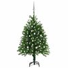 vidaXL Umjetno osvijetljeno božićno drvce s kuglicama 120 cm zeleno