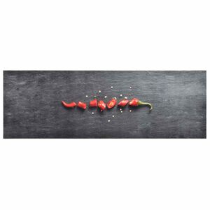 vidaXL Kuhinjski tepih s uzorkom feferona perivi 45 x 150 cm