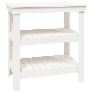 vidaXL Radni stol bijeli 78,5 x 50 x 80 cm od masivne borovine
