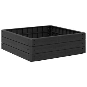 vidaXL Povi&scaron;ena gredica Crna 75,5 x 75,5 x 25 cm PP