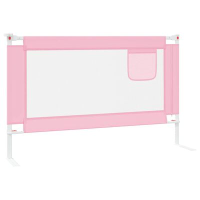 vidaXL Sigurnosna ograda za dječji krevet ružičasta 120x25 cm tkanina