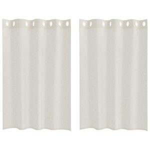 vidaXL Voile zavjesa 2 kom. Krema 140 x 140 cm Poliester