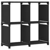 vidaXL Police za izlaganje s 4 kocke od tkanine 69 x 30 x 72,5 cm crne