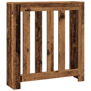 vidaXL Pokrov za radijator boja staro drvo 78x20x82 cm drveni