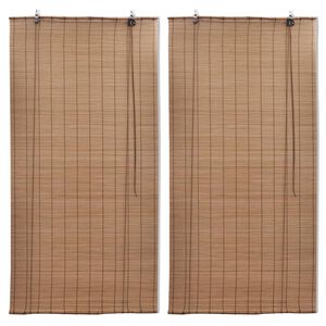 vidaXL Rolete od bambusa 2 kom 80 x 160 cm smeđe