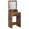 vidaXL Toaletni stol Dimljeni hrast 50 x 41 x 135 cm Konstruirano drvo
