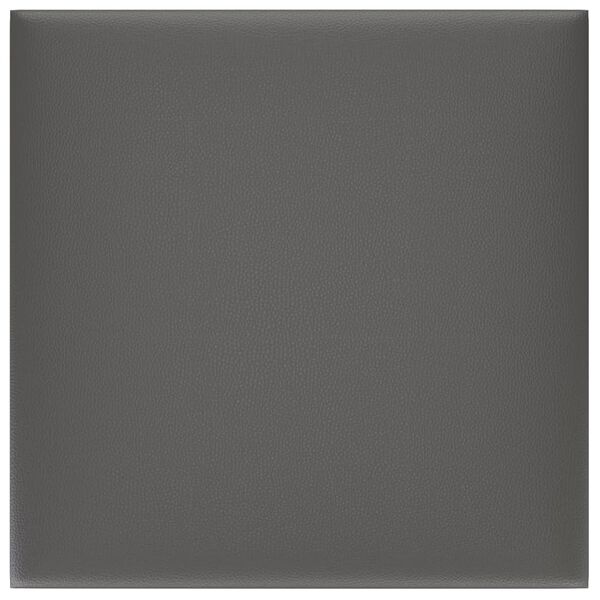 vidaXL Zidne ploče od umjetne kože 12 kom sive 30 x 30 cm 1,08 m&sup2;