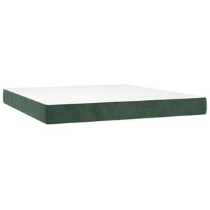 vidaXL Madrac s džepičastim oprugama srednje tvrdoće tamnozeleni 160x200x20 cm