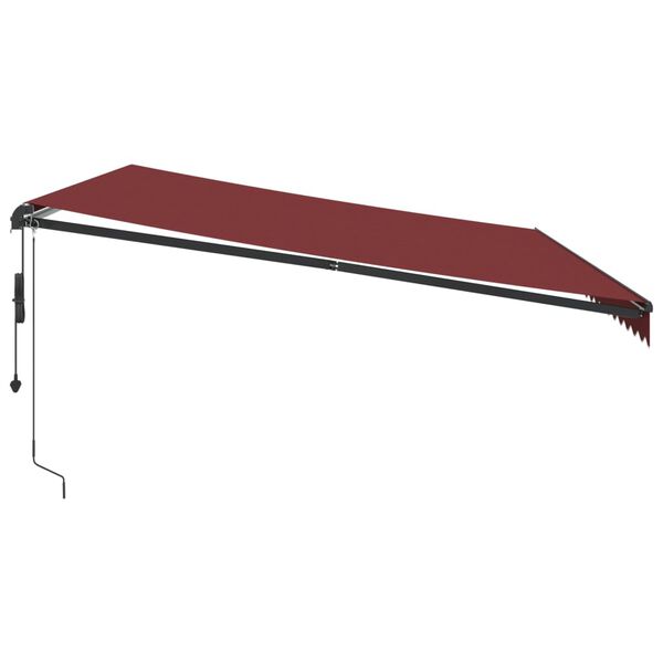 vidaXL Tenda na automatsko uvlačenje bordo 500 x 350 cm