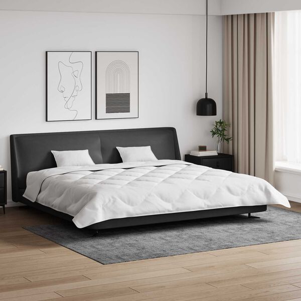 vidaXL Zimska pokrivača s jastukom 3 pcs Bijelo Mikrovlakna