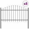 vidaXL Vrtna Ograda WOERDEN 8 kom. 170 x 140 cm Siva