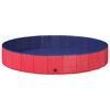 vidaXL Bazen za pse &Oslash;200 x 30 cm Debeli PVC Crvena