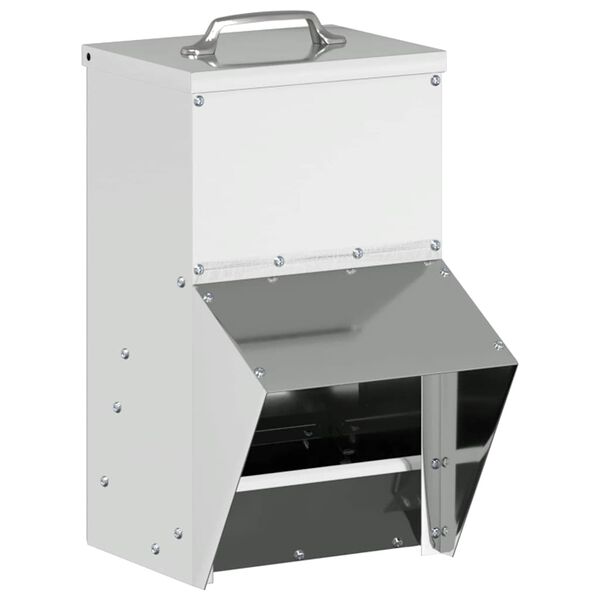 vidaXL Hranilica za piliće Srebrno 20 x 25 x 35 cm Cinkani čelik