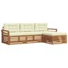 vidaXL Set vanjskih sofa 4 kom. Prirodna i krem