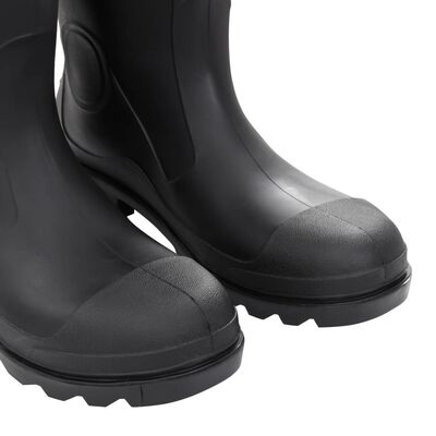 vidaXL Čizme za kišu s uklonjivim čarapama crne veličina 44 PVC