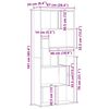 vidaXL Polica za knjige Artisan hrast 67x24x161 cm Konstruirano drvo
