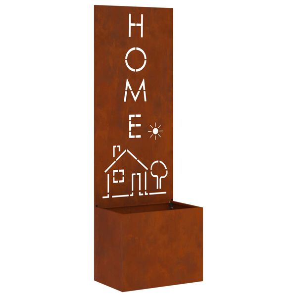 vidaXL Privatnost u vrtu Rezbarija Rđa 50 x 140 cm Otporni čelik