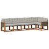 vidaXL Set vanjskih sofa s jastukom 6 pcs Prirodna i svjetlosiva