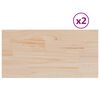 vidaXL Stolne ploče 2 kom 90x45x1,7 cm od masivne borovine pravokutne