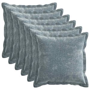 vidaXL Presvlaka za jastuk 6 pcs HOUTEN Svjetloplava 45 x 45 cm