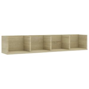 vidaXL Zidna polica za CD-ove boja hrasta 100 x 18 x 18 cm drvena