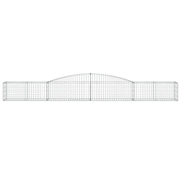 vidaXL Lučne gabionske košare 5 kom 400x50x40/60 cm pocinčano željezo