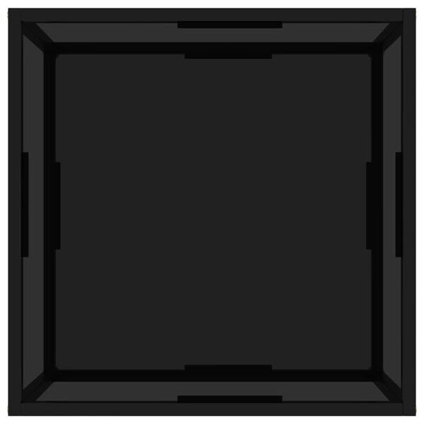 vidaXL Stolić za kavu crni 60 x 60 x 35 cm od kaljenog stakla