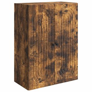 vidaXL Ormar za montažu na zid Dimljeni hrast 66 x 34,5 x 90 cm
