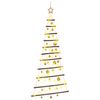 vidaXL Viseća božićna jelka s kuglicama 150 cm 80 LED lampica