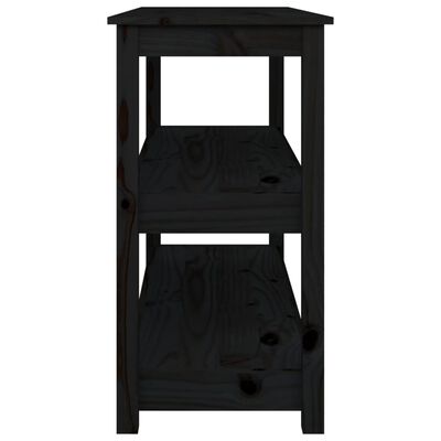 vidaXL Konzolni stol crni 110 x 40 x 74 cm od masivne borovine