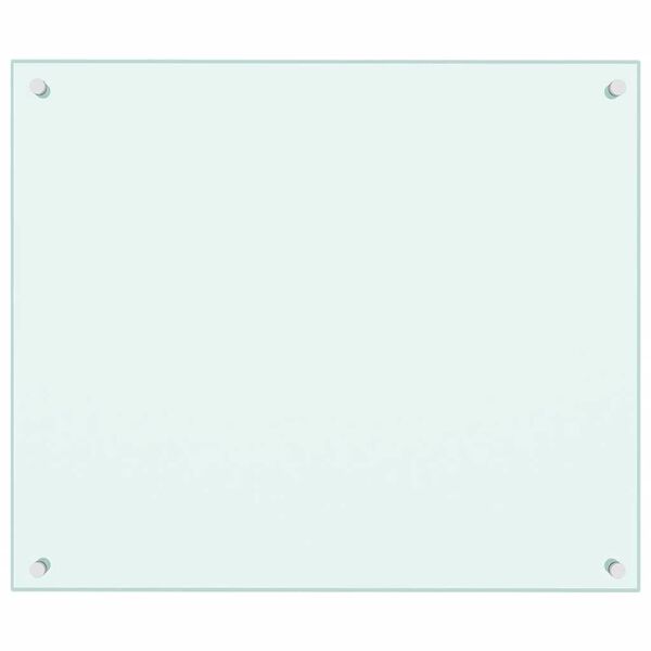 vidaXL Kuhinjska za&scaron;tita od prskanja bijela 70 x 60 cm kaljeno staklo