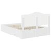 vidaXL Krevetna konstrukcija Bijelo 140 x 190 cm Konstruirano drvo