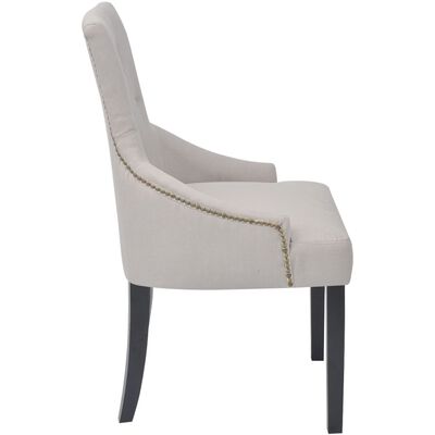 vidaXL Blagovaonske stolice od tkanine 6 kom krem-sive