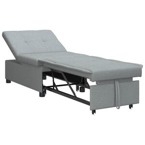 vidaXL Krevet-sofa na razvlačenje Svijetlo siva 194 x 50 x 82 cm