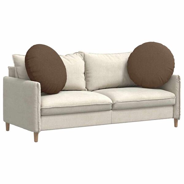 vidaXL Jastučići za sjedenje 2 pcs Smeđa &Oslash;60 x 21 cm tkanina