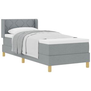 vidaXL Krevet s opruga kutije Svijetlo siva 200 x 80 cm tkanina