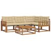 vidaXL Set vanjskih sofa 5 kom. Prirodna i bež