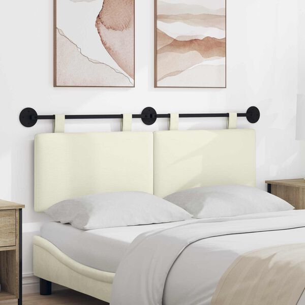 vidaXL Držeće uzglavlje Zidne Krema 150 x 55 x 5 cm Kordura tekstil