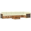 vidaXL Set vanjskih sofa s jastukom 7 pcs Prirodna i krem